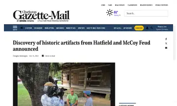 WV Gazette Mail article on artifact discovery